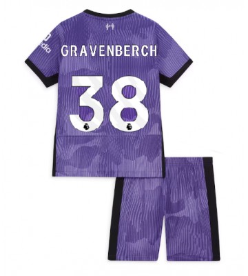 Liverpool Ryan Gravenberch #38 Tredje trøje Børn 2023-24 Kort ærmer (+ korte bukser)